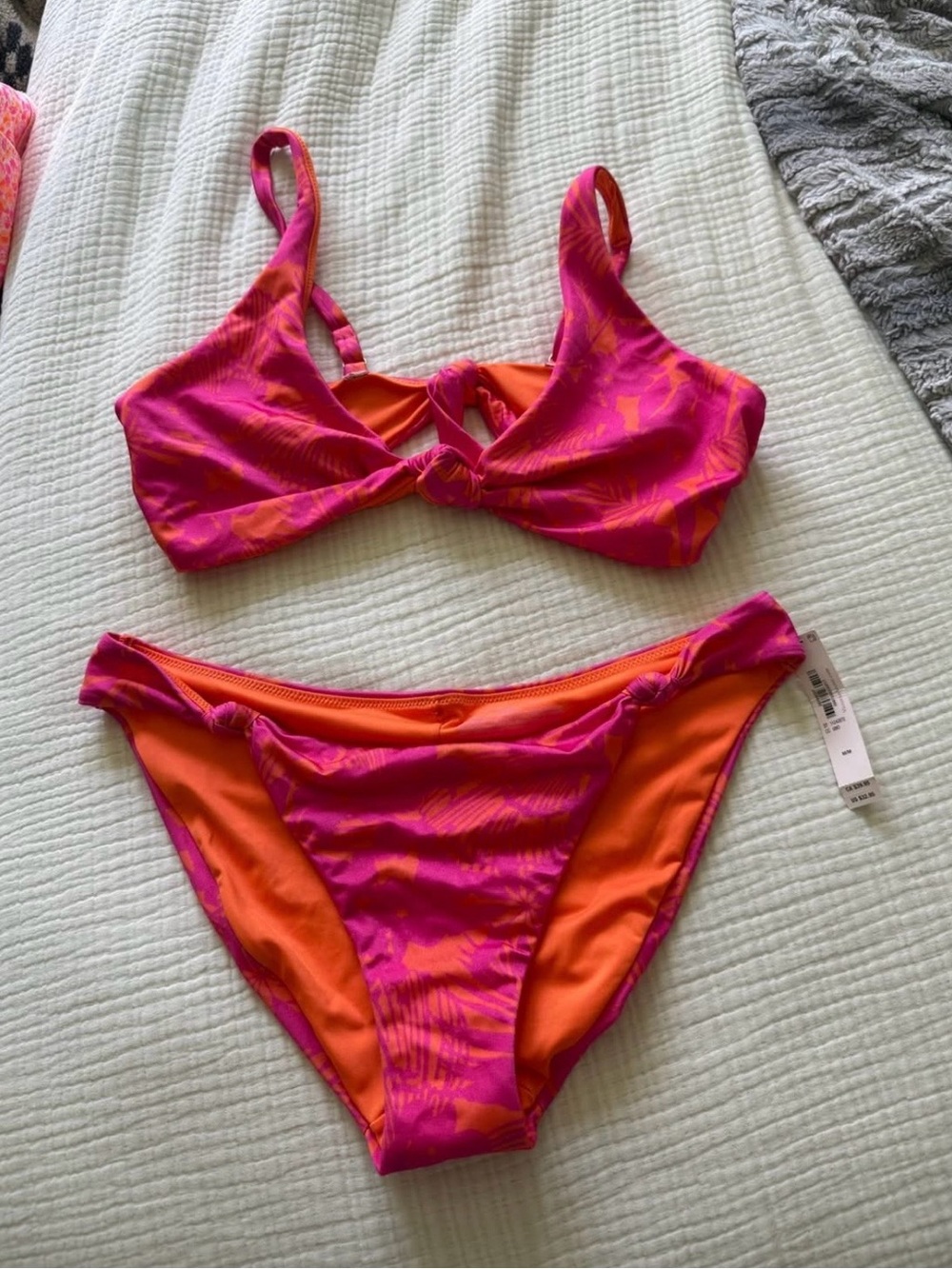 Victoria's Secret Pink and Orange Knot-Front Bikini